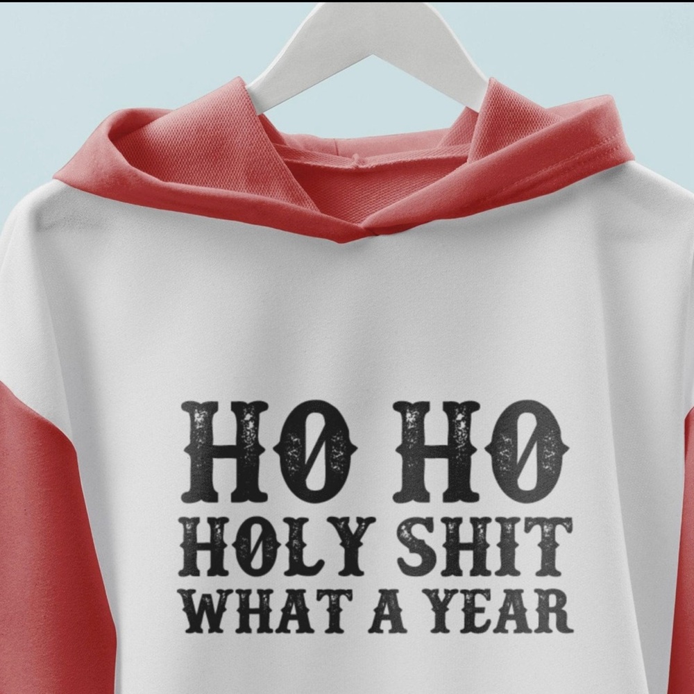 Gildan Red and White Crew Neck Sweater